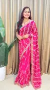 Tew Pure Georgette Lehriya Print Saree Exporters In India